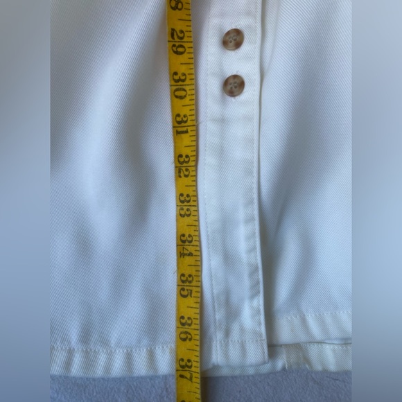 90’s vintage liz claiborne liz wear button down skirt cream pockets ankle sz p14 - Picture 9 of 11